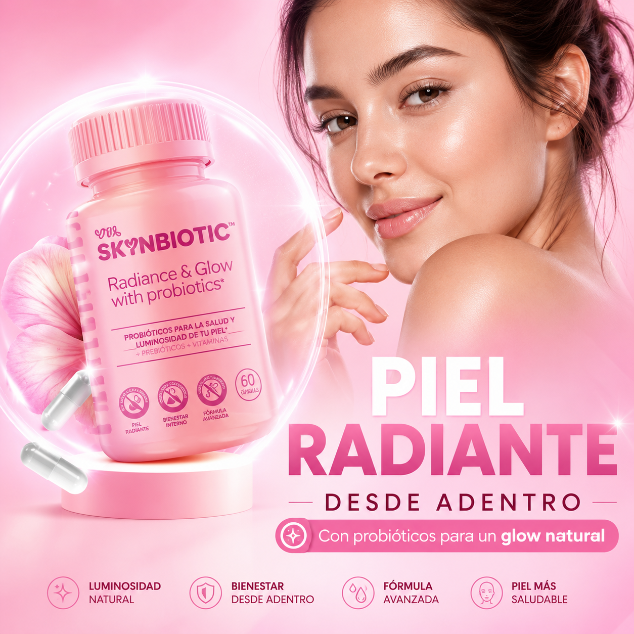 Vil SkynBiotic™ – El probiótico que ilumina tu piel desde adentro y reestablece el brillo de tu rostro
