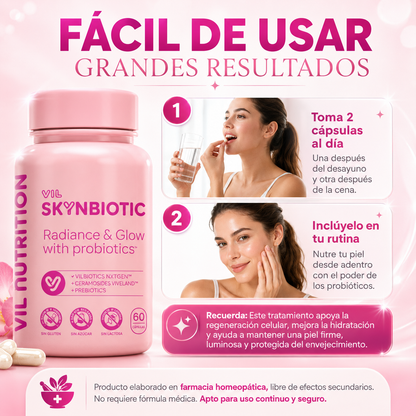 Vil SkynBiotic™ – El probiótico que ilumina tu piel desde adentro y reestablece el brillo de tu rostro